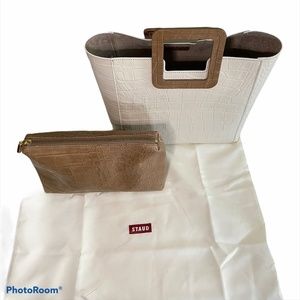 STAUD Shirley Croc- Embossed Leather Tote